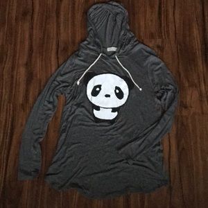 Panda hooded long sleeved Shirt